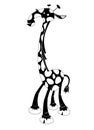 Giraffe - black & white animal series Royalty Free Stock Photo