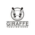 Giraffe business logo mascot brand vector illustration