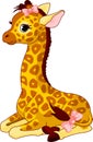 Giraffe Calf with bow Royalty Free Stock Photo
