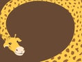 Giraffe cartoon background vector