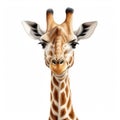 Giraffe Close-up: Flat Drawing With 8k Ultra-clear Detail