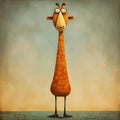 Giraffe Comics In The Style Of Didier Lourenco: Top 31 Orange Seagull Funny