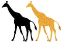giraffe flat design, isolated on white background Royalty Free Stock Photo