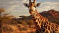 Giraffe (Giraffa camelopardalis) is an African even-toed ungulate mammal. Generative Ai