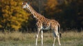 Giraffe in a Golden Meadow