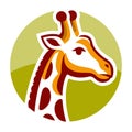 Giraffe head logo icon template 1 Royalty Free Stock Photo