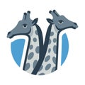 Giraffe head logo icon template 2 Royalty Free Stock Photo