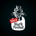 Giraffe lettering black friday discount Royalty Free Stock Photo