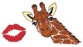 giraffe and lipstick