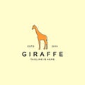 Giraffe logo with flat design