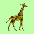 Giraffe with low poly art design.