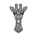 Giraffe mandala. Vector illustration