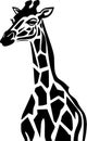 Giraffe - minimalist and simple silhouette - vector illustration