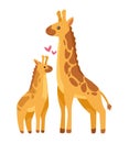 giraffe mother and baby