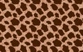 Giraffe pattern skin background, carpet seamless animal wildlife texture, brown and dark brown, look smooth, fluffy and soft. Royalty Free Stock Photo