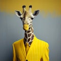 Girrafe portrait fashion shoot Royalty Free Stock Photo