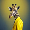 Girrafe portrait fashion shoot Royalty Free Stock Photo