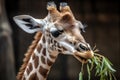 giraffe's tongue wagging in playful tease