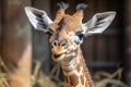 giraffe's tongue wagging in playful tease