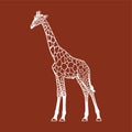 Giraffe silhouette sign vector Royalty Free Stock Photo