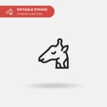 Giraffe Simple vector icon. Illustration symbol design template for web mobile UI element. Perfect color modern pictogram on