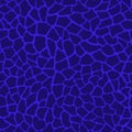 Giraffe skin color seamless pattern with fashion animal print for continuous replicate. Chaotic mosaic violet pieces on azure