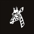 Aggressive Giraffe Head Logo - Modern, Stylized, Simple Vector Design