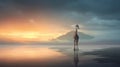 Surreal Giraffe In Dreamlike Landscape: A Faith-inspired Art By John Wilhelm