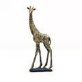 Giraffe statuette isolated on white Royalty Free Stock Photo