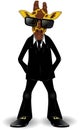 Giraffe in a suit Royalty Free Stock Photo