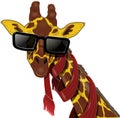 Giraffe in sunglasses