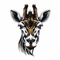 Giraffe T Shirt Logo: Bold And Cartoonish Animal Portrait