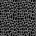 Giraffe texture pattern seamless repeating black white Royalty Free Stock Photo