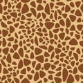 Giraffe texture seamless pattern. Safari, zoo, jungle background. Royalty Free Stock Photo