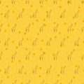 Giraffe vector. Seamless pattern background giraffe. Seamless pattern background wildlife. Royalty Free Stock Photo