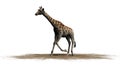 Giraffe - isolated on white background Royalty Free Stock Photo