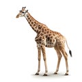 Giraffe on a white background. Royalty Free Stock Photo