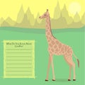 A Giraffe in the Wild
