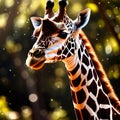 Giraffe wild animal living in nature, part of ecosystem Royalty Free Stock Photo