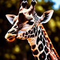 Giraffe wild animal living in nature, part of ecosystem Royalty Free Stock Photo