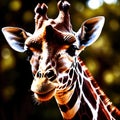 Giraffe wild animal living in nature, part of ecosystem Royalty Free Stock Photo