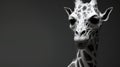 Giraffehead Wallpaper: Dark, Beautiful, Black And White 3d Rendered Art