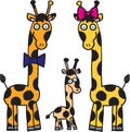 Giraffes family Royalty Free Stock Photo