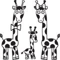 Giraffes family Royalty Free Stock Photo