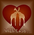 Giraffes in love