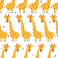 Giraffes, seamless pattern