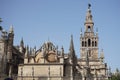 Giralda, famous bell tower of the Seville Cathedral in Spanish city of Sevilla, built as a minaret