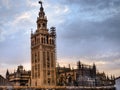 The Giralda Spanish: La Giralda is the bell tower of the Seville Cathedral in Seville, Spain. Royalty Free Stock Photo