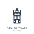 giralda tower icon in trendy design style. giralda tower icon isolated on white background. giralda tower vector icon simple and