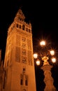 The Giralda tower at night